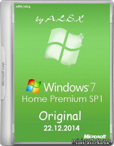 скачать с торента Windows 7 Home Premium SP1 Original by -A.L.E.X.- (x86/x64) (2014) RUS/ENG